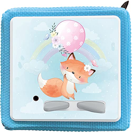 K002 | Schutzcover Schutzfolie für Toniebox selbstklebende passgenaue Folie Motive Zubehör für Kinder Spielzeug Aufkleber Sticker Personalisiert Wunschname (Nr. 35 Fuchs Ballon, ohne Wunschname) von PrintAttack