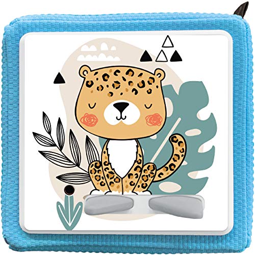 PrintAttack K002 Schutzcover Schutzfolie für Toniebox Selbstklebende passgenaue Folie Motive Zubehör für Kinder Spielzeug Aufkleber Sticker (Nr. 5 Leopard, ohne Wunschname) von PrintAttack