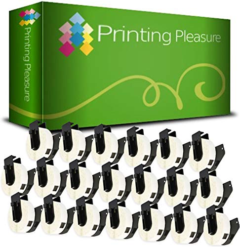 20x DK11203 Etiketten kompatibel für Brother P-Touch QL-500 QL-500BW QL-570 QL-700 QL-720NW QL-800 QL-810W QL-820NWB QL-1050 QL-1100 QL-1110NWB 17mm x 87mm | 300 Stück | Ordner-Register-Etiketten von Printing Pleasure