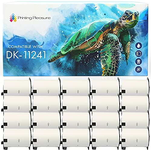 20x Versand-Etiketten kompatibel für Brother DK-11241 102mm x 152mm (200 Stück/Rolle) P-Touch QL-1050, QL-1060N, QL-1100, QL-1110NWB, Thermopapier mit Kunststoffhalter von Printing Pleasure