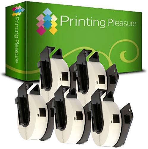 5 x DK11204 Etiketten kompatibel für Brother P-Touch QL-500 QL-570 QL-700 QL-720NW QL-800 QL-810W QL-820NWB QL-1100 QL-1110NWB | 17mm x 54mm | 400 Stück | Mehrzweck-Etiketten | Absender-Etiketten von Printing Pleasure