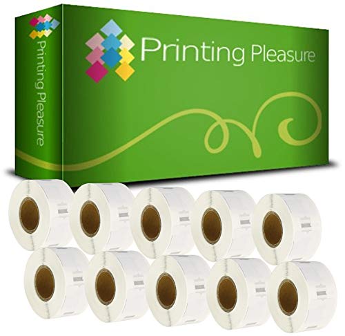 Printing Pleasure 10 x 11353 | S0722530 Rollen Etiketten kompatibel für Dymo LabelWriter & Seiko Etikettendrucker | 12mm x 24mm | 1000 Stück | Mehrzwecketiketten von Printing Pleasure
