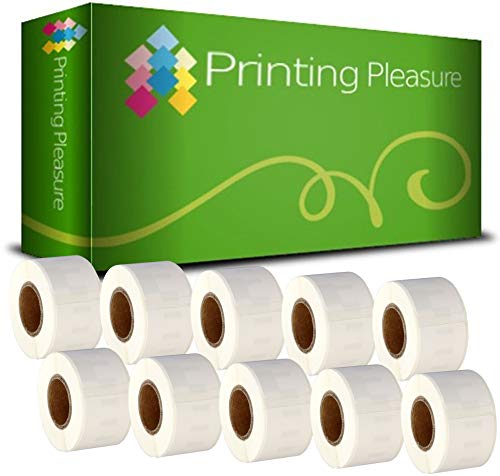 Printing Pleasure 10 x 99010 Rollen Adress-Etiketten kompatibel für Dymo LabelWriter & Seiko Etikettendrucker | 28mm x 89mm | 130 Stück Printing Pleasure 10 x 99010 Rollen Adress-Etiketten kompatibel für Dymo LabelWriter & Seiko Etikettendrucker | 28mm x 89mm | 130 Stück von Printing Pleasure