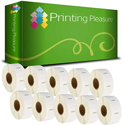 Printing Pleasure 10 x S0929120 Rollen Etiketten kompatibel für Dymo LabelWriter | 25mm x 25mm | 750 Stück | Quadratische Mehrzwecketiketten | Wieder ablösbar von Printing Pleasure