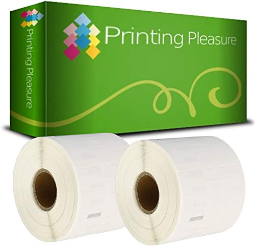 Printing Pleasure 2 x 11351 Rollen Etiketten kompatibel für Dymo LabelWriter & Seiko Etikettendrucker | 11mm x 54mm | 1500 Stück von Printing Pleasure