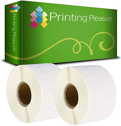 Printing Pleasure 2 x 99018 Rollen Etiketten kompatibel für Dymo LabelWriter & Seiko Etikettendrucker | 38mm x 190mm | 110 Stück | Ordner-Etiketten von Printing Pleasure