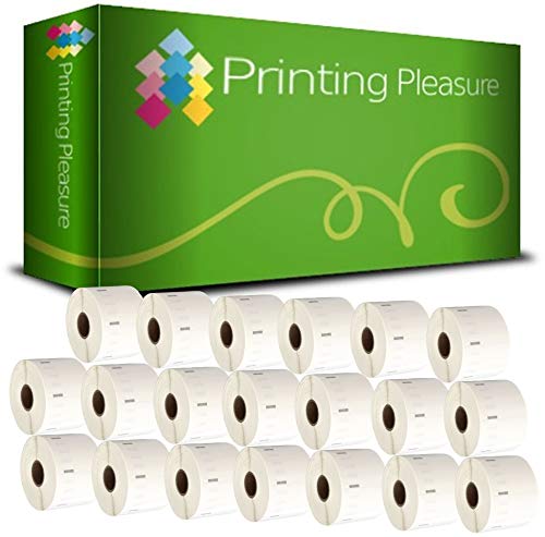 Printing Pleasure 20 x 11354 Rollen Etiketten kompatibel für Dymo LabelWriter & Seiko Etikettendrucker | 57mm x 32mm | 1000 Stück | Vielzweck-Etiketten von Printing Pleasure
