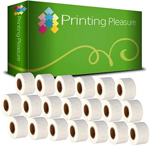 Printing Pleasure 20 x 99010 Rollen Adress-Etiketten kompatibel für Dymo LabelWriter & Seiko Etikettendrucker | 28mm x 89mm | 130 Stück von Printing Pleasure
