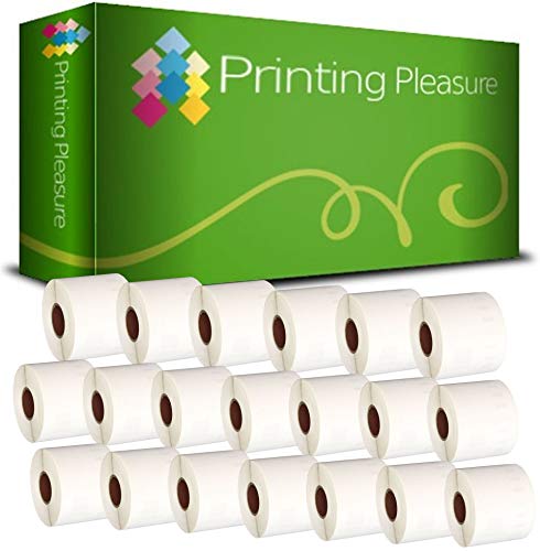 Printing Pleasure 20 x 99015 Rollen Etiketten kompatibel für Dymo LabelWriter & Seiko Etikettendrucker | 54mm x 70mm | 320 Stück | Große Mehrzwecketiketten von Printing Pleasure