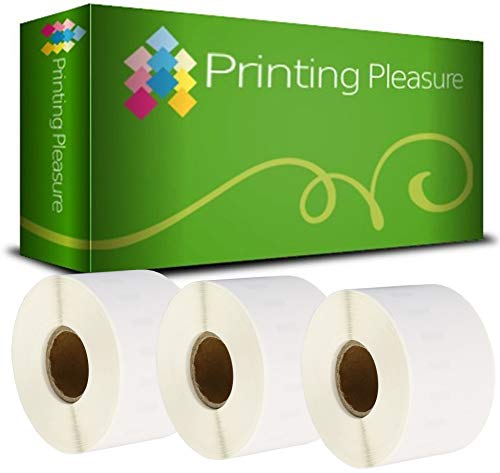 Printing Pleasure 3 x 99018 Rollen Etiketten kompatibel für Dymo LabelWriter & Seiko Etikettendrucker | 38mm x 190mm | 110 Stück | Ordner-Etiketten von Printing Pleasure