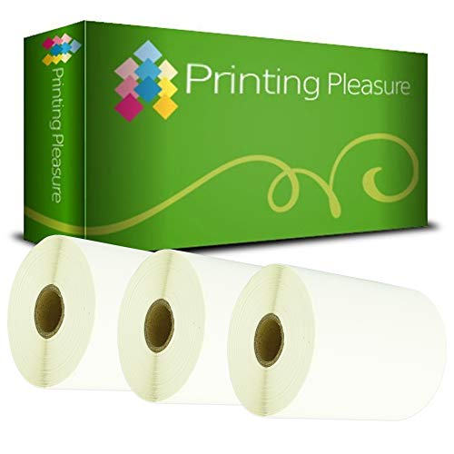 Printing Pleasure 3 x Zebra 100mm x 210mm ThermoEtiketten Rolle mit 200 Etiketten, Thermodirekt von Printing Pleasure
