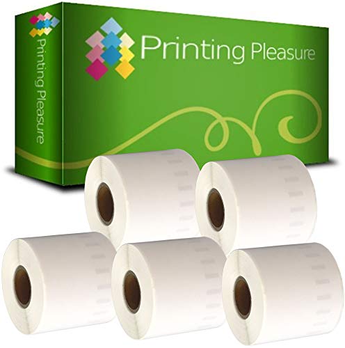Printing Pleasure 5 x 99019 Rollen Etiketten kompatibel für Dymo LabelWriter & Seiko Etikettendrucker | 59mm x 190mm | 110 Stück | Ordner-Etiketten von Printing Pleasure