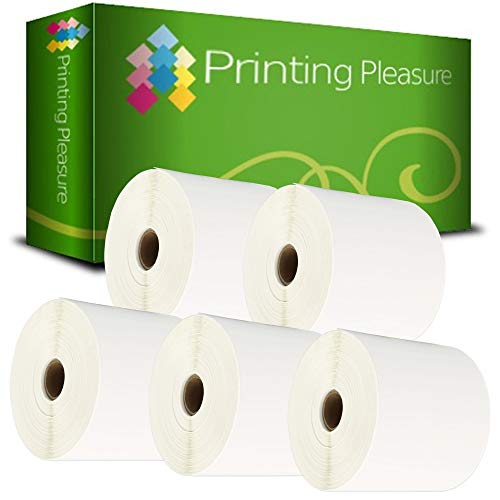 Printing Pleasure 5x Thermo Etiketten 100mm x 150mm (500 Stück/Rolle) für Zebra, Toshiba, Citizen, Eltron, Orion, UPS von Printing Pleasure