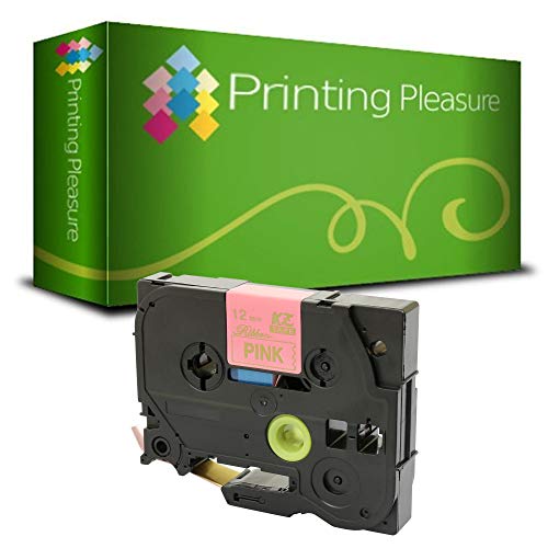 Printing Pleasure TZeRE34 Gold auf Rosa 12mm x 4m Textil-Schriftband kompatibel für Brother P-Touch PT-1000 H100/LB/R H105 H200 D200/BW/VP D210VP D400VP D600VP E100/VP E300/VP E550/W/WVP P700 P750W von Printing Pleasure