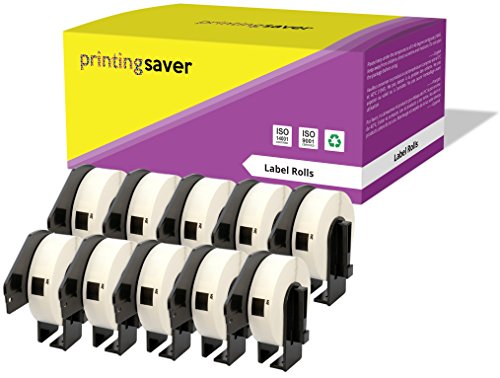 10 Rollen DK11204 DK-11204 17mm x 54mm Mehrzweck-Etiketten kompatibel für P-Touch QL-500 QL-570 QL-700 QL-800 QL-810W QL-820NWB QL-1050 QL-1060N QL-1100 QL-1110NWB (400 Etiketten pro Rolle) von Printing Saver