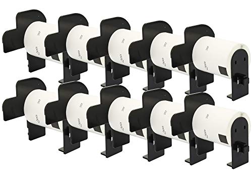 10 Rollen DK11207 DK-11207 58mm x 58mm CD/DVD-Etiketten kompatibel für P-Touch QL-500 QL-570 QL-700 QL-800 QL-810W QL-820NWB QL-1050 QL-1060N QL-1100 QL-1110NWB (100 Etiketten pro Rolle) von Printing Saver