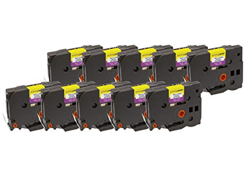10x TZe231 TZe 231 Schwarz auf Weiß 12mm x 8m Schriftband-Kassetten kompatibel für P-Touch PT-1000 1005 1010 3600 9600 D210 D210VP D400 D450VP D600VP H101C H101GB H105 H110 H300 P700 P750W von Printing Saver