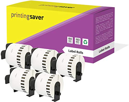 5x DK-44205 62 mm x 30,48 m Endlosetiketten Papier kompatibel für P-Touch QL-1050 QL-1060N QL-1110NWB QL-1100 QL-500 QL-500BW QL-570 QL-700 QL-710W QL-800 QL-810W QL-820NWB, wiederablösbar 5x DK-44205 62 mm x 30,48 m Endlosetiketten Papier kompatibel für P-Touch QL-1050 QL-1060N QL-1110NWB QL-1100 QL-500 QL-500BW QL-570 QL-700 QL-710W QL-800 QL-810W QL-820NWB, wiederablösbar von Printing Saver