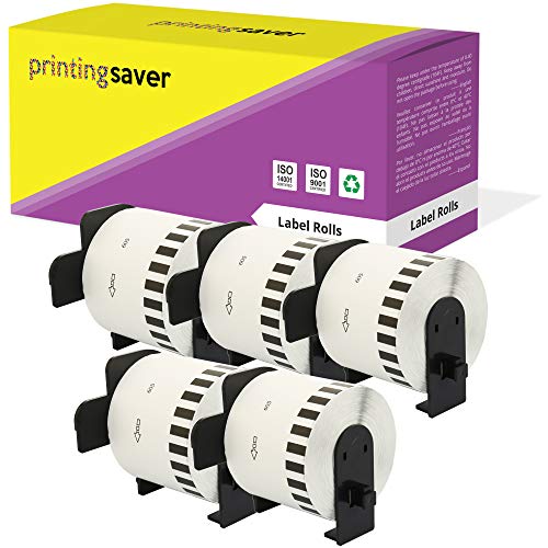 5x DK-44605 schwarz auf gelb 62 mm x 30,48 m Endlosetiketten Papier kompatibel für P-Touch QL-1050 QL-1060N QL-1110NWB QL-1100 QL-500 QL-570 QL-700 QL-800 QL-810W QL-820NWB, wiederablösbar 5x DK-44605 schwarz auf gelb 62 mm x 30,48 m Endlosetiketten Papier kompatibel für P-Touch QL-1050 QL-1060N QL-1110NWB QL-1100 QL-500 QL-570 QL-700 QL-800 QL-810W QL-820NWB, wiederablösbar von Printing Saver
