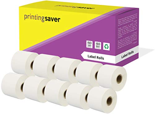 Printing Saver 10x S0929110 62 x 106 mm Namensschilder Etiketten (250 Stück/Rolle) kompatibel für LabelWriter 320 330 4XL 400 450 Turbo/Twin Turbo/Duo & Seiko SLP Etikettendrucker von Printing Saver