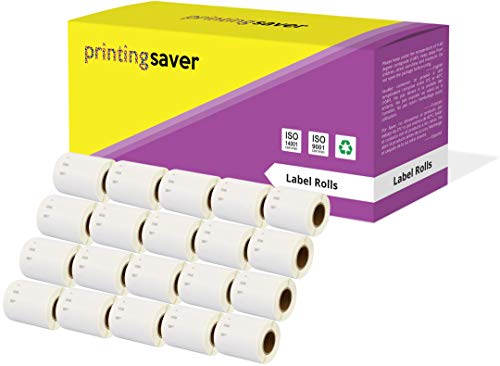 Printing Saver 20x 14681 57 x 57 mm CD DVD Disketten-Etiketten (160 Stück/Rolle) kompatibel für LabelWriter 310 320 330 4XL 400 450 Turbo/Twin Turbo/Duo & Seiko SLP Etikettendrucker von Printing Saver