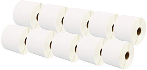 Printing Saver 76 x 51 mm 10 Thermodirekt-Etiketten (1000 Stück/Rolle, weiß) kompatibel für Zebra Toshiba Citizen Sato Honeywell Intermec Datamax CAB Eltron Godex Orion UPS Wasp Etikettendrucker von Printing Saver