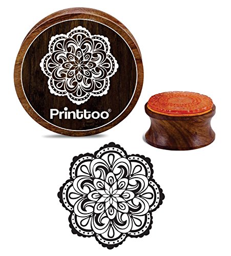 Printtoo Handwerk Textile Runde Stempel Holz Stempel Blumen Mandala Muster Schrott-Buchung-5 Zoll Printtoo Handwerk Textile Runde Stempel Holz Stempel Blumen Mandala Muster Schrott-Buchung-5 Zoll von Printtoo