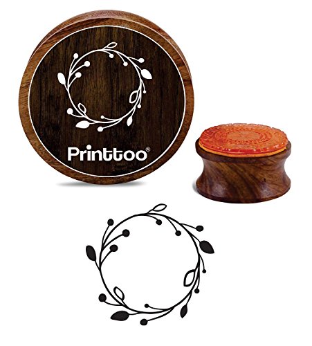 Printtoo Holz Runde Blume Kranz Stempel Schrott-Buchung Craft Textile-2 Zoll von Printtoo