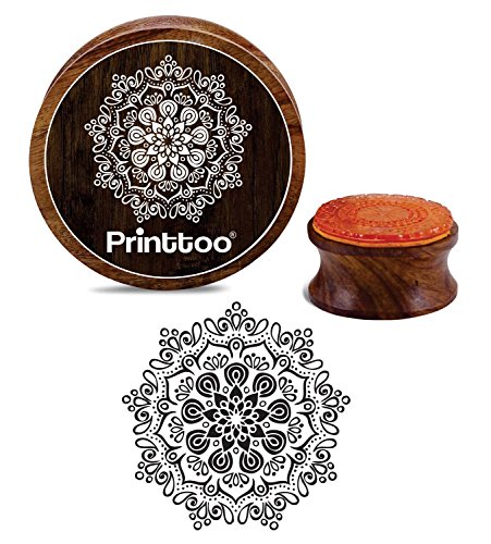 Printtoo Holz Stempel Mandala Schrott-Buchung Handwerk Textile Runde Stempel-5 Zoll Printtoo Holz Stempel Mandala Schrott-Buchung Handwerk Textile Runde Stempel-5 Zoll von Printtoo