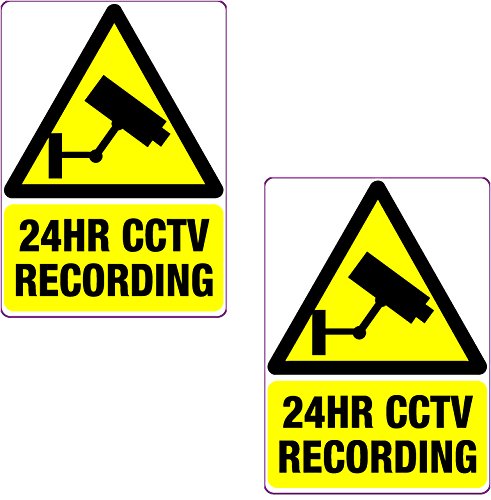 2 x 24-Stunden-CCTV Aufnahme Aufkleber schwarz 100 x 70 mm Bedruckte Vinyl Label Home Shop Business 2 x 24-Stunden-CCTV Aufnahme Aufkleber schwarz 100 x 70 mm Bedruckte Vinyl Label Home Shop Business von Printwhizz Ltd