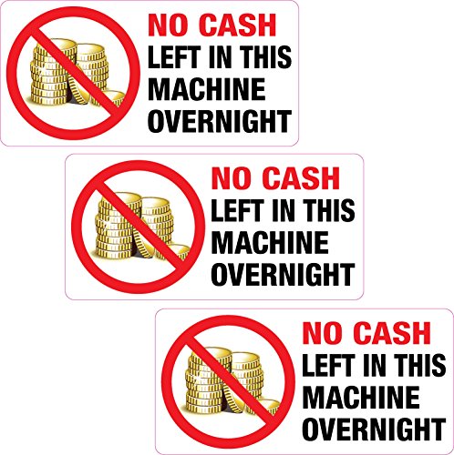 3 x No Cash Left in this Machine Aufkleber, bedruckte Vinyl-Label für Geschäfte, Bars 3 x No Cash Left in this Machine Aufkleber, bedruckte Vinyl-Label für Geschäfte, Bars von Printwhizz Ltd