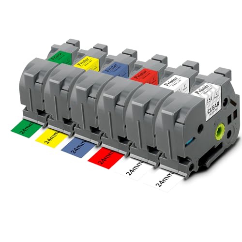 Pristar 24mm Kompatible Schriftband als Ersatz für Brother TZe-151 TZe-251 TZe-451 TZe-551 TZe-651 TZe-751 TZe 24mm für Brother PT-E550W P750W D600 P710BT D600VP E500 P700 E550WVP E500VP 6 Pack Pristar 24mm Kompatible Schriftband als Ersatz für Brother TZe-151 TZe-251 TZe-451 TZe-551 TZe-651 TZe-751 TZe 24mm für Brother PT-E550W P750W D600 P710BT D600VP E500 P700 E550WVP E500VP 6 Pack von Pristar