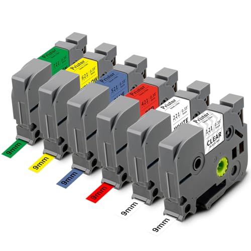 Pristar Kompatibel 9mm Schriftband als Ersatz für Brother TZe-121 TZe-221 TZe-421 TZe-521 TZe-621 TZe-721 für PT-H107B PT-H105 PT-H101 PT-H100 PT-P710BT E500 PT-H101TB PT-E110 E100 E300 PT-D400 D210VP Pristar Kompatibel 9mm Schriftband als Ersatz für Brother TZe-121 TZe-221 TZe-421 TZe-521 TZe-621 TZe-721 für PT-H107B PT-H105 PT-H101 PT-H100 PT-P710BT E500 PT-H101TB PT-E110 E100 E300 PT-D400 D210VP von Pristar