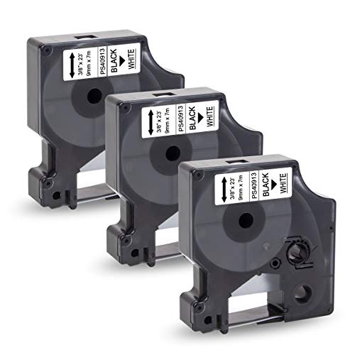 Pristar Kompatibel Schriftband Ersatz für Dymo D1 40913 S0720680 9mm x 7m Schwarz auf Weiß Etikettenband für Dymo LabelManager 160 PNP 210D 360D 280 420P 500TS 640CB Labelpoint 250 150 100 200 Pristar Kompatibel Schriftband Ersatz für Dymo D1 40913 S0720680 9mm x 7m Schwarz auf Weiß Etikettenband für Dymo LabelManager 160 PNP 210D 360D 280 420P 500TS 640CB Labelpoint 250 150 100 200 von Pristar