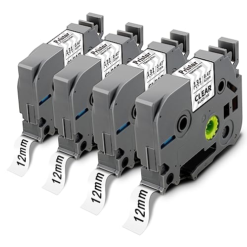 Pristar Kompatible Schriftbänder für TZe-131 TZe131 TZ131 Bänder 12mm x 8m Schwarz auf Transparent für PT-H107 H105 H100LB/R D200 D210 H101 D400 P710BT PT-1000 P750W Pristar Kompatible Schriftbänder für TZe-131 TZe131 TZ131 Bänder 12mm x 8m Schwarz auf Transparent für PT-H107 H105 H100LB/R D200 D210 H101 D400 P710BT PT-1000 P750W von Pristar