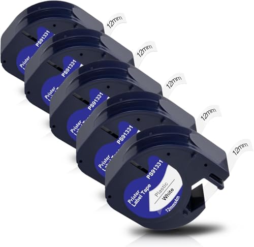 Pristar Kompatible Schriftband als Ersatz für Dymo Letratag Etikettenband 91221 S0721660 Kunststoff Bänder 12mm x 4m 91201 Schwarz auf Weiß für Dymo Letratag XR LT-100H LT-100T 200B Beschriftungsgerät Pristar Kompatible Schriftband als Ersatz für Dymo Letratag Etikettenband 91221 S0721660 Kunststoff Bänder 12mm x 4m 91201 Schwarz auf Weiß für Dymo Letratag XR LT-100H LT-100T 200B Beschriftungsgerät von Pristar
