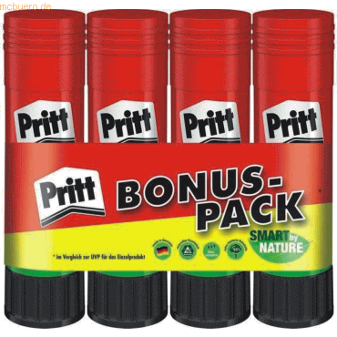 Pritt Klebestift lösungsmittelfrei Multipack 4x 43g von Pritt