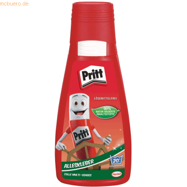 Pritt Alleskleber lösungsmittelfrei nachfüllbar Flasche mit 100g von Pritt