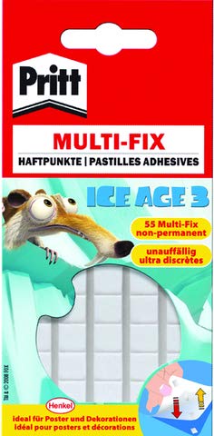 Pritt Doppelklebestück MULTI-FIX, selbstklebend, ablösbar (55 Stück), Sie erhalten 1 Packung á 55 Stück von Pritt