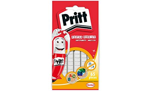 Pritt Klebepads Multi-Fix, wieder ablösbar, weiß, Sie erhalten 1 Packung, Packungsinhalt: 65 Stück von Pritt