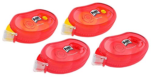 Pritt Kleberoller Compact non permanent und permanent, für wiederablösbare und dauerhafte Verklebungen, Bandlänge 10 m, Bandbreite 8,4 mm, Spar-Set mit 4 Kleberollern, 9HZCGXBP1X von Staedtler