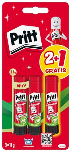 Pritt Klebestift "Alles steht Kopf 2", Set mit 3 x 11g Klebestiften und Tattoos, sicherer und kinderfreundlicher Kleber für Kunst und Bastelarbeiten, starker Klebstoff für die Schule, 9H PGS5B Pritt Klebestift "Alles steht Kopf 2", Set mit 3 x 11g Klebestiften und Tattoos, sicherer und kinderfreundlicher Kleber für Kunst und Bastelarbeiten, starker Klebstoff für die Schule, 9H PGS5B von Pritt