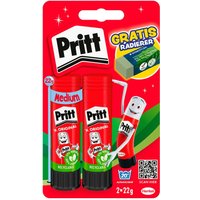 Pritt Klebestifte 2x 22 g, plus Radierer Pritt Klebestifte 2x 22 g, plus Radierer von Pritt