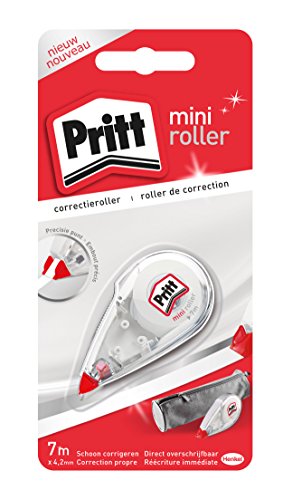 Pritt Mini Korrekturroller, perfekte Deckkraft ohne zu verschmieren, mit Präzisionsspitze für genaues Korrigieren, 4,2 mm x 7 m, 5-er Pack Pritt Mini Korrekturroller, perfekte Deckkraft ohne zu verschmieren, mit Präzisionsspitze für genaues Korrigieren, 4,2 mm x 7 m, 5-er Pack von Pritt
