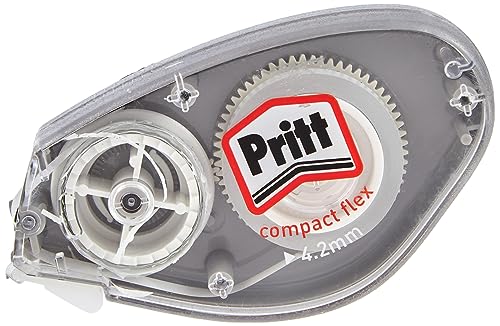 Pritt Korrekturroller Compact Flex, flexible Spitze, Push & Pull Funktion für beidseitige Anwendung, Breite 4,2mm, Länge 10m, 9H PCK4K von Pritt