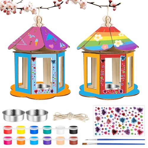 Prmape 2 Stück Vogelhaus Bausatz Kinder Holz, DIY Vogelhaus zum Bemalen, Vogelhaus Bastelset Kinder, Holz Vogelhaus zum Bauen für Mädchen Jungen zu Bauen und Malen Prmape 2 Stück Vogelhaus Bausatz Kinder Holz, DIY Vogelhaus zum Bemalen, Vogelhaus Bastelset Kinder, Holz Vogelhaus zum Bauen für Mädchen Jungen zu Bauen und Malen von Prmape