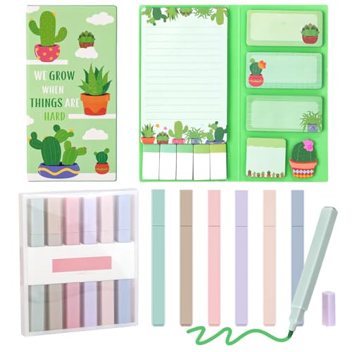 Prmape 550 Stück Kaktus Transparente Haftnotizen Sticky Notesmit 6pcsTextmarker Pastell Aesthetic, Fleischigkeit Anlage Selbstklebende Haftnotizzettel für Büro Zuhause Schule Sitzung Prmape 550 Stück Kaktus Transparente Haftnotizen Sticky Notesmit 6pcsTextmarker Pastell Aesthetic, Fleischigkeit Anlage Selbstklebende Haftnotizzettel für Büro Zuhause Schule Sitzung von Prmape