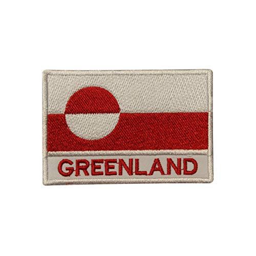 Aufbügler / Aufnäher, Motiv: Grönland-Flagge, bestickt, 9 x 6 cm Aufbügler / Aufnäher, Motiv: Grönland-Flagge, bestickt, 9 x 6 cm von Pro Armour