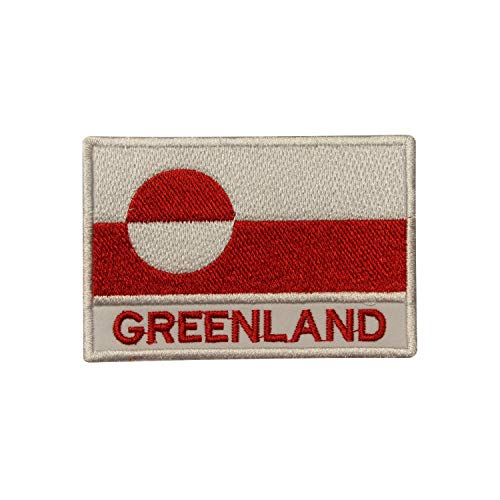 Aufbügler / Aufnäher, Motiv: Grönland-Flagge, bestickt, 9 x 6 cm von Pro Armour