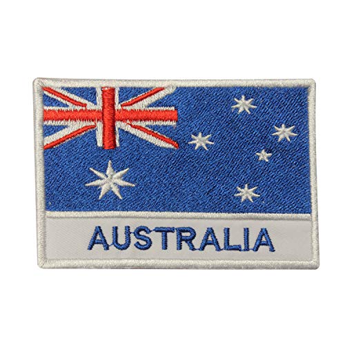 Aufnäher / Aufbügler mit Australien und Nationalflagge, bestickt, 9 x 6 cm von Pro Armour